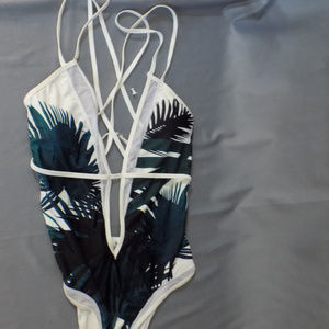 leaf design swimsuit